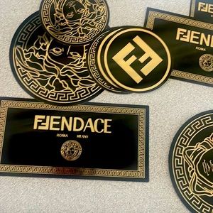 Fendsace fendi Versace crossover stickers - authentic, I received with an offer